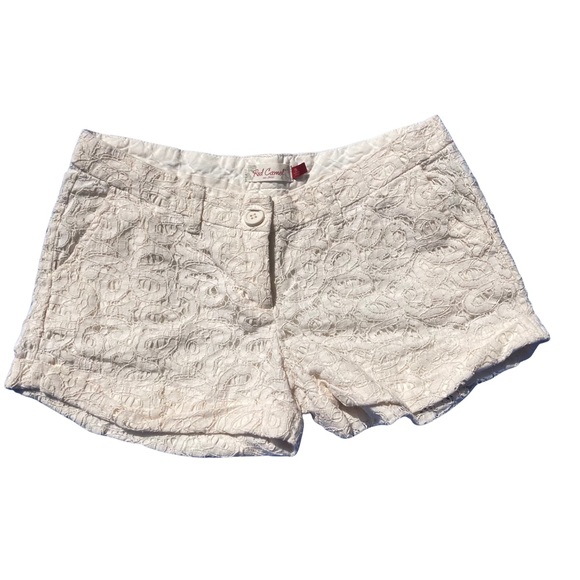 Red Camel Pants - Red Camel Off White Lace Shorts Size 5